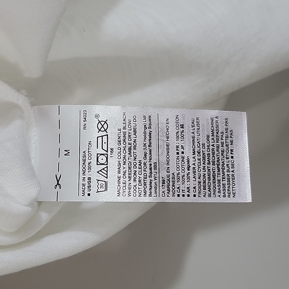 Gap Easy Tee Le T-Shirt Confo, White,  Size Medium - Picture 6 of 6